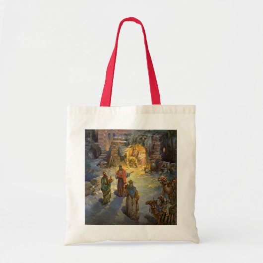 Kerststal met bezoekende Wijzen Tote Bag (Voorkant)