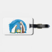 Kerststal met Maria Jozef en Baby Jezus Bagagelabel (Achterkant horizontaal)