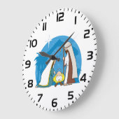 Kerststal met Maria Jozef en Baby Jezus Grote Klok (Hoek)