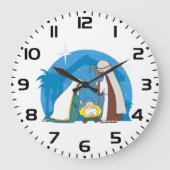 Kerststal met Maria Jozef en Baby Jezus Grote Klok (Voorkant)