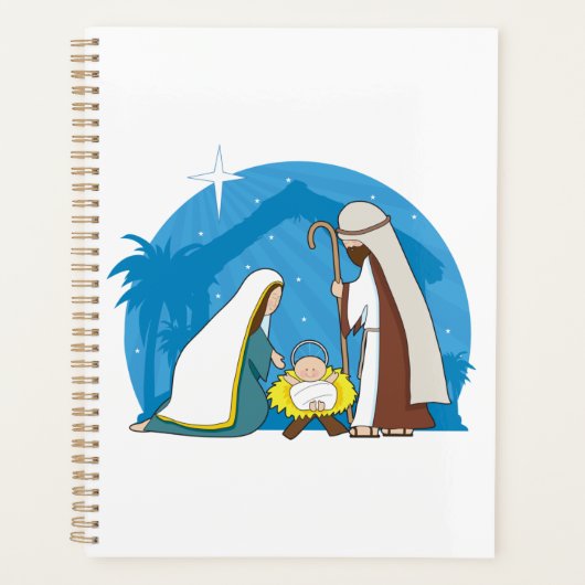 Kerststal met Maria Jozef en Baby Jezus Planner (Voorkant)