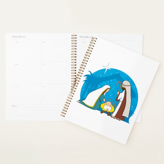 Kerststal met Maria Jozef en Baby Jezus Planner