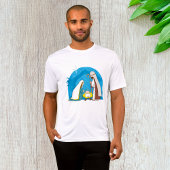 Kerststal met Maria Jozef en Baby Jezus T-shirt