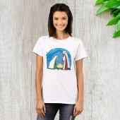 Kerststal met Maria Jozef en Baby Jezus T-shirt