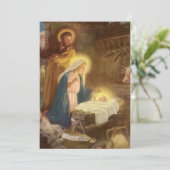 Kerststal met Maria, Jozef en het kindje Jezus (Staand voorkant)