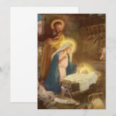 Kerststal met Maria, Jozef en het kindje Jezus (Voorkant / Achterkant)