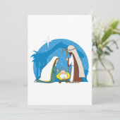 Kerststal met Maria, Jozef en het kindje Jezus Kaart (Staand voorkant)