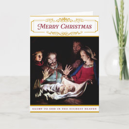 Kerststal met religieus thema kaart