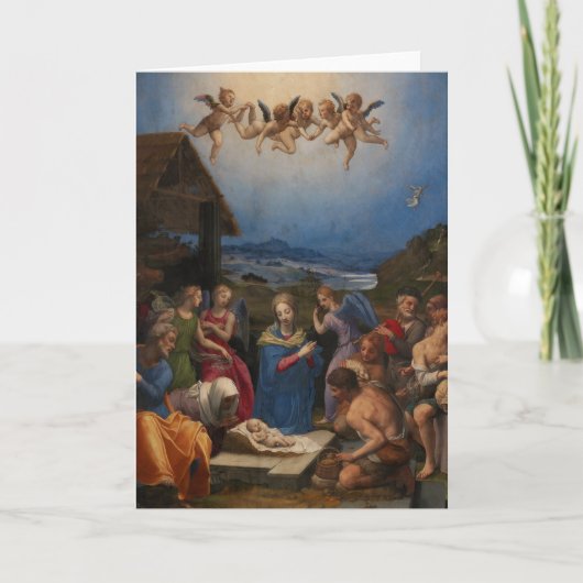 Kerststal met religieus thema kaart (Voorkant)