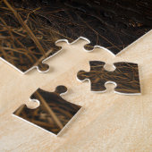 Kerststal met trommelaar in een stal legpuzzel (Zijkant)