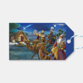 Kerststal met wijzen Kerstvakantie Cadeaulabel (Voorkant (Horizontaal))