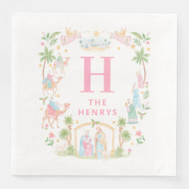 Kerststal Monogram Servet