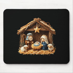 Kerststal nep garen gehaakt Jezus Kerstmis R Muismat