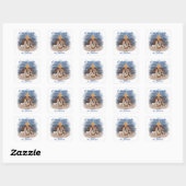 Kerststal O heilige nacht  Vierkante Sticker (Vel)
