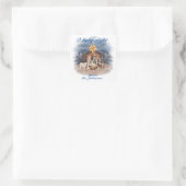 Kerststal O heilige nacht  Vierkante Sticker (Tas)