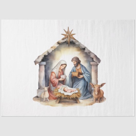 Kerststal ontwerpcollectie 3 tissuepapier (Voorkant)