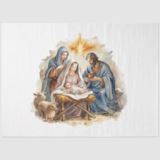 Kerststal ontwerpcollectie 4 tissuepapier (Voorkant)