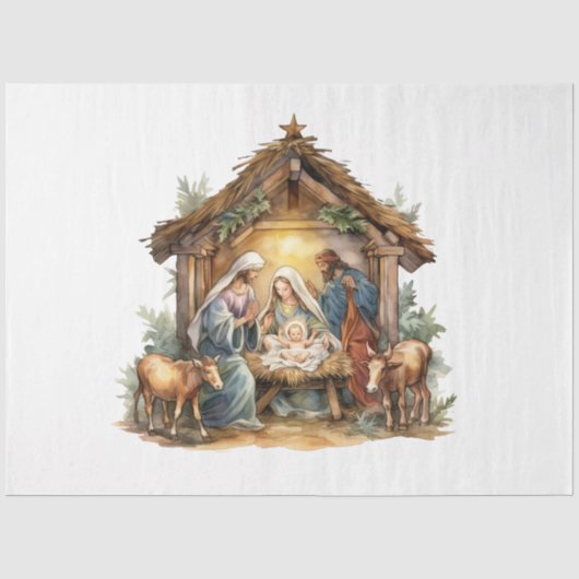 Kerststal ontwerpcollectie 5 tissuepapier (Voorkant)