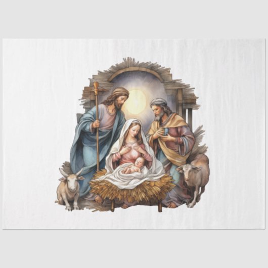 Kerststal ontwerpcollectie 8 tissuepapier (Voorkant)