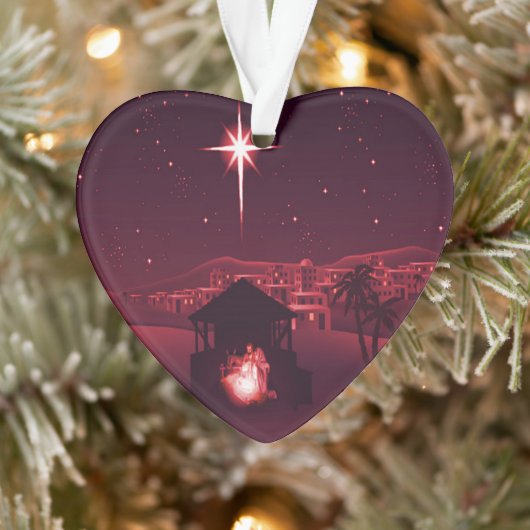 Kerststal ornament met Jezus is de reden (Boom)