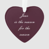 Kerststal ornament met Jezus is de reden (achterkant)