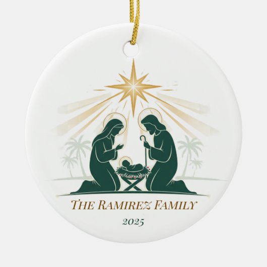 Kerststal Ornament Onder de Ster (Voorkant)