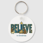 Kerststal Ornament Sleutelhanger (Voorkant)