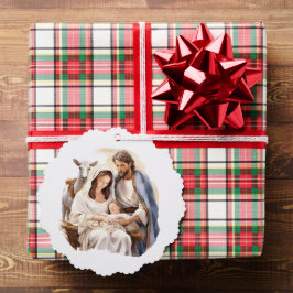 Kerststal Ornamentenkaart en Decoratie Ornament Kaart