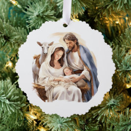 Kerststal Ornamentenkaart en Decoratie Ornament Kaart