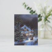 Kerststal Oude Sterrennacht Feestdagenkaart (Staand voorkant)