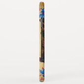 KERSTSTAL PARCHMENT BLAUWE EDELE STEEN MONOGRAAM Case-Mate iPhone CASE (Achterkant/rechts)