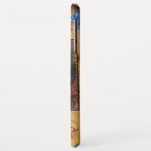 KERSTSTAL PARCHMENT BLAUWE EDELE STEEN MONOGRAAM Case-Mate iPhone CASE (Achterkant/links)