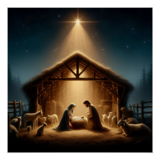 Kerststal Perfect Poster