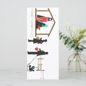 Kerststal plat kaartje (Staand voorkant)