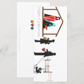 Kerststal plat kaartje (Voorkant / Achterkant)