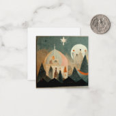 Kerststal Plein Plat Notitiekaart 01 Notitiekaartje (Voorkant / Achterkant in situ)