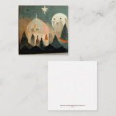 Kerststal Plein Plat Notitiekaart 01 Notitiekaartje (Voorkant / Achterkant)