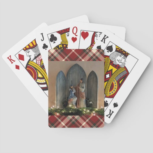 Kerststal pokerkaarten (Achterkant)