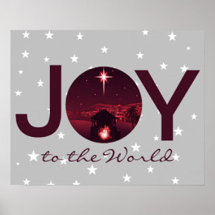 Kerststal poster 'Vreugde voor de Wereld'