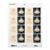 Kerststal "Prettig Kerstfeest" Etiket (Full Sheet)