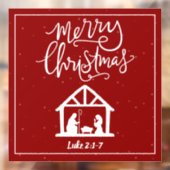 Kerststal Prettig Kerstfeest Raamsticker (Vel 2)