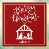 Kerststal Prettig Kerstmis Raamsticker (Vel 3)