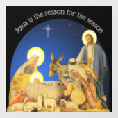 Kerststal Raamsticker (Vel)