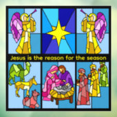 Kerststal   raamsticker (Vel 3)
