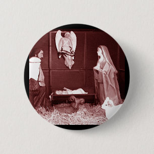 Kerststal Ronde Button 5,7 Cm