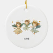 Kerststal scène Bijbelvers Eerste Kerstmis Keramisch Ornament (Achterkant)