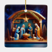 Kerststal scène keramisch ornament (Achterkant)