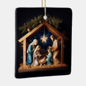 Kerststal scène keramisch ornament (Rechts)