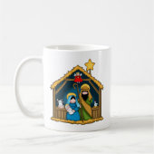 kerststal scène koffiemok (Links)