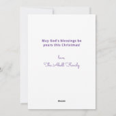 Kerststal scène plat kerstkaart (Achterkant)